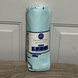 NWT Royal Standard Santorini Shores  Beach Towel Microfiber 34"‎ x 70" Blue Navy